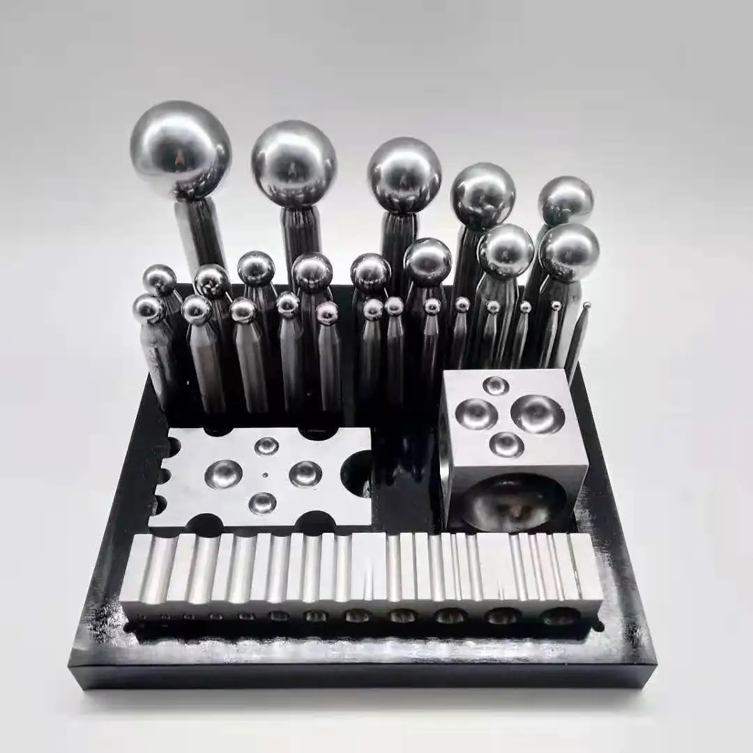 Jewelry Making Tools Doming Block Tool Dapping Punch Set 30pcs