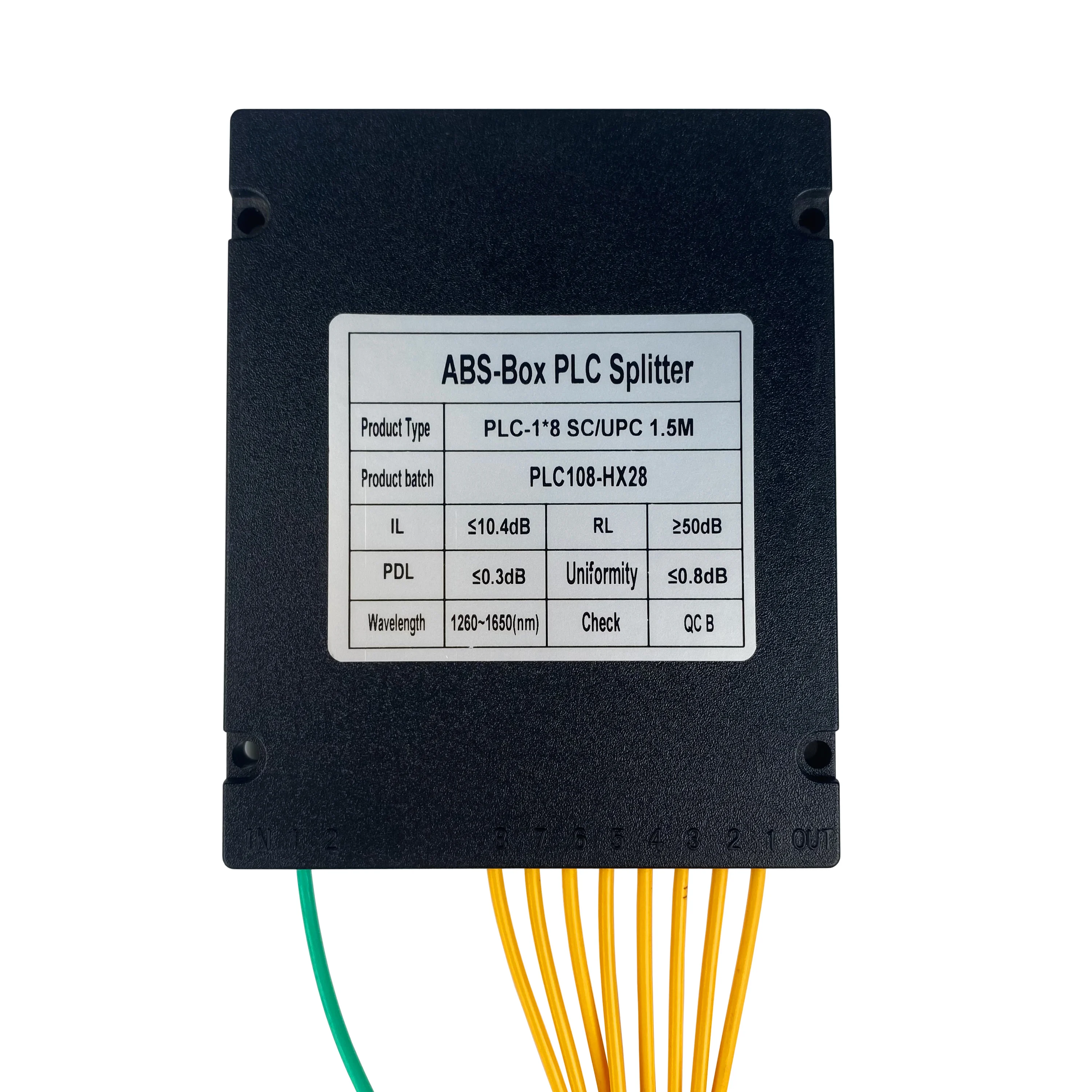 Factory PRICE  1X8 ABS BOX Fiber Optic PLC 1*8 PLC Splitter ABS BOX SC/UPC Connector for FTTH Solution 1 Buyer