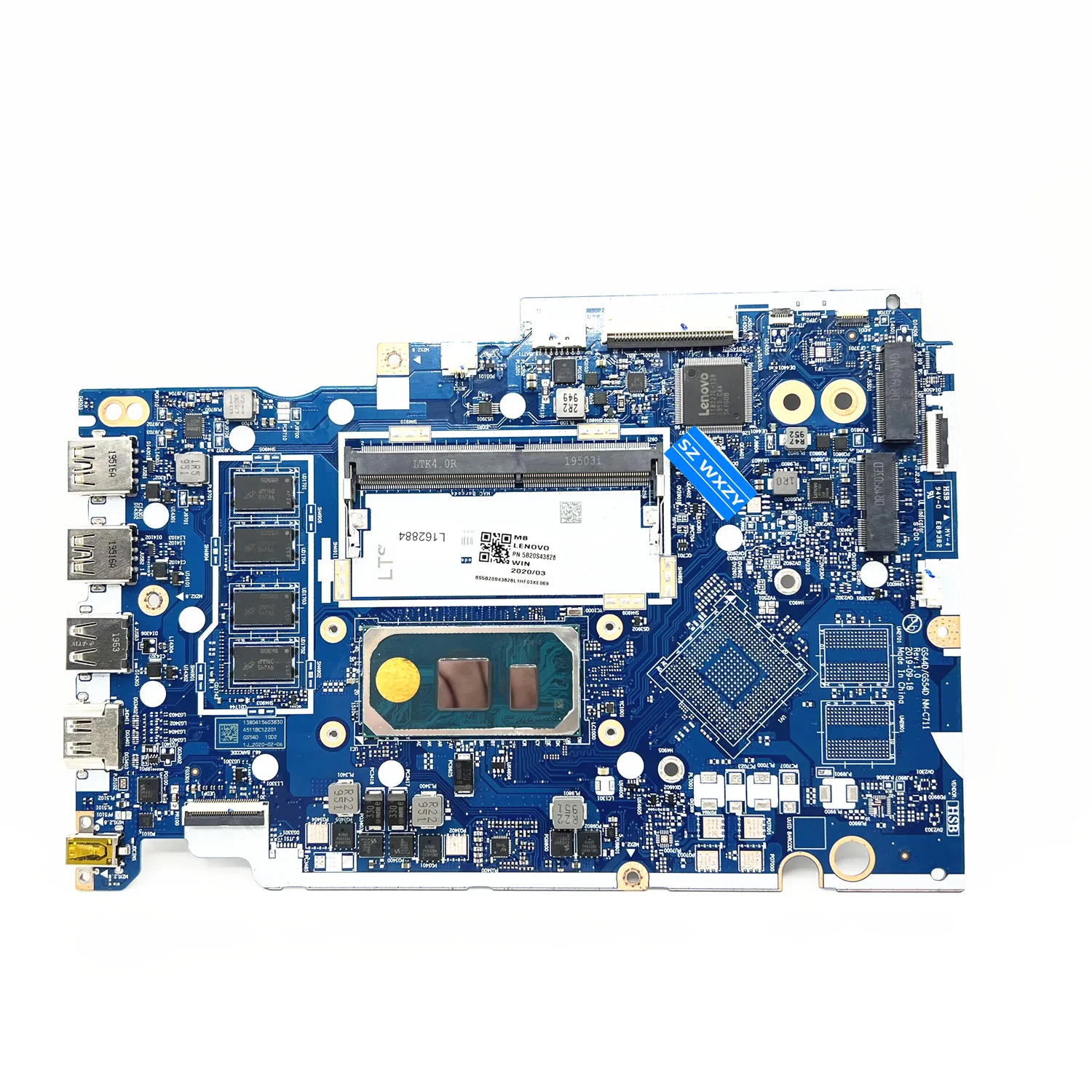 High Quality 5B20S43828 NM-C711 I3-1005G1 CPU 4G RAM S145-15IIL V15-IIL  Laptop Motherboard for Lenovo