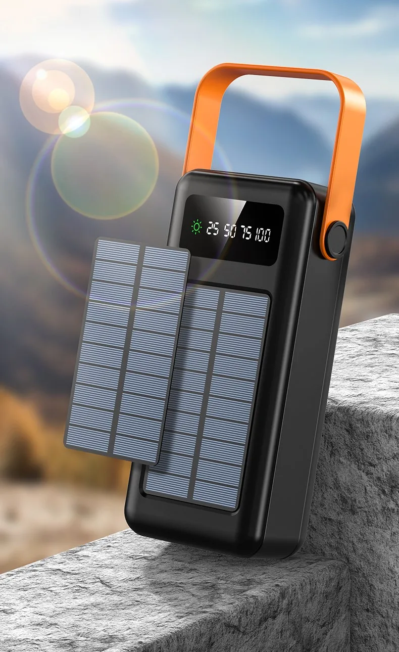 Outdoor Traveling Super Large Capacity Portable Solar Power Bank 200000mAh