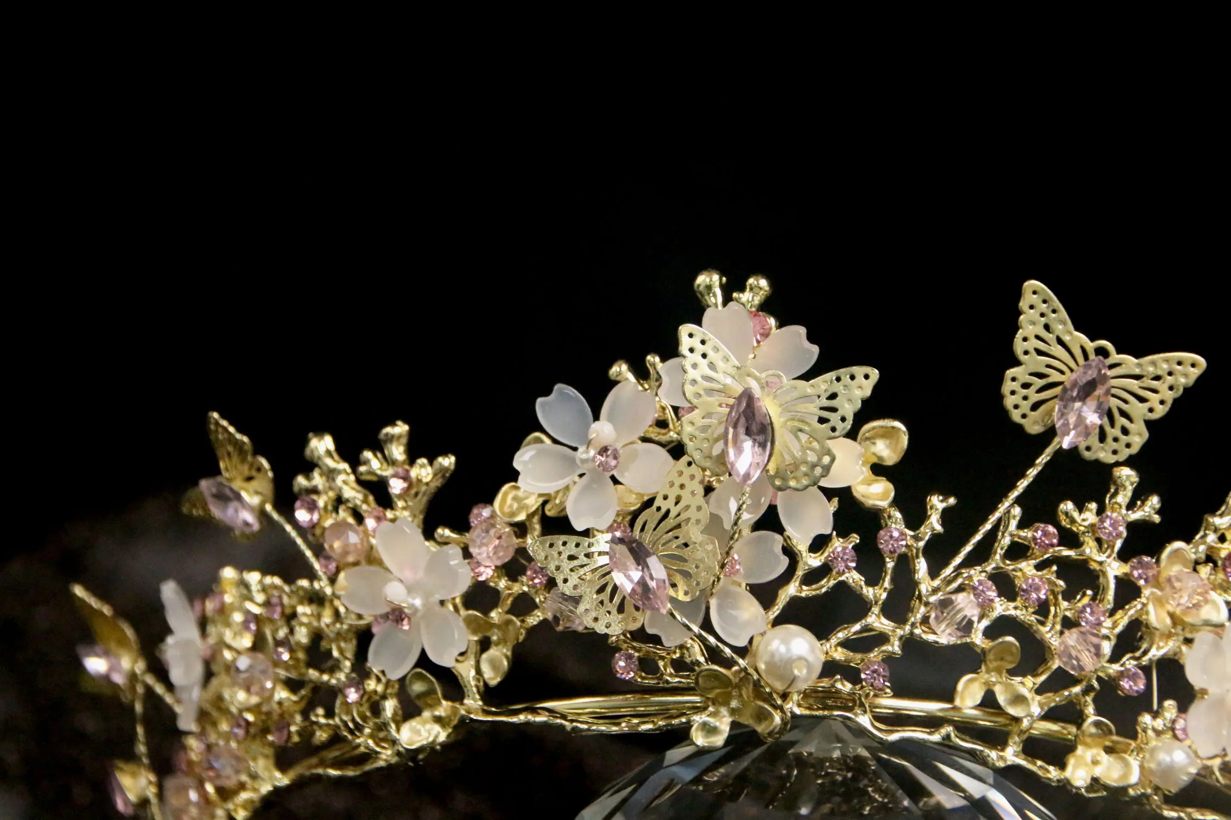 New Design Handmade Butterfly Tiaras and Crowns Wedding Tiara Bridal ...