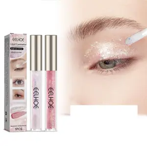 Costom Waterproof High Gloss Fine Flash Highlights Eyes Furrows Brightness Tear Eye Makeup Pearl Glitter Liquid Eye Shadow