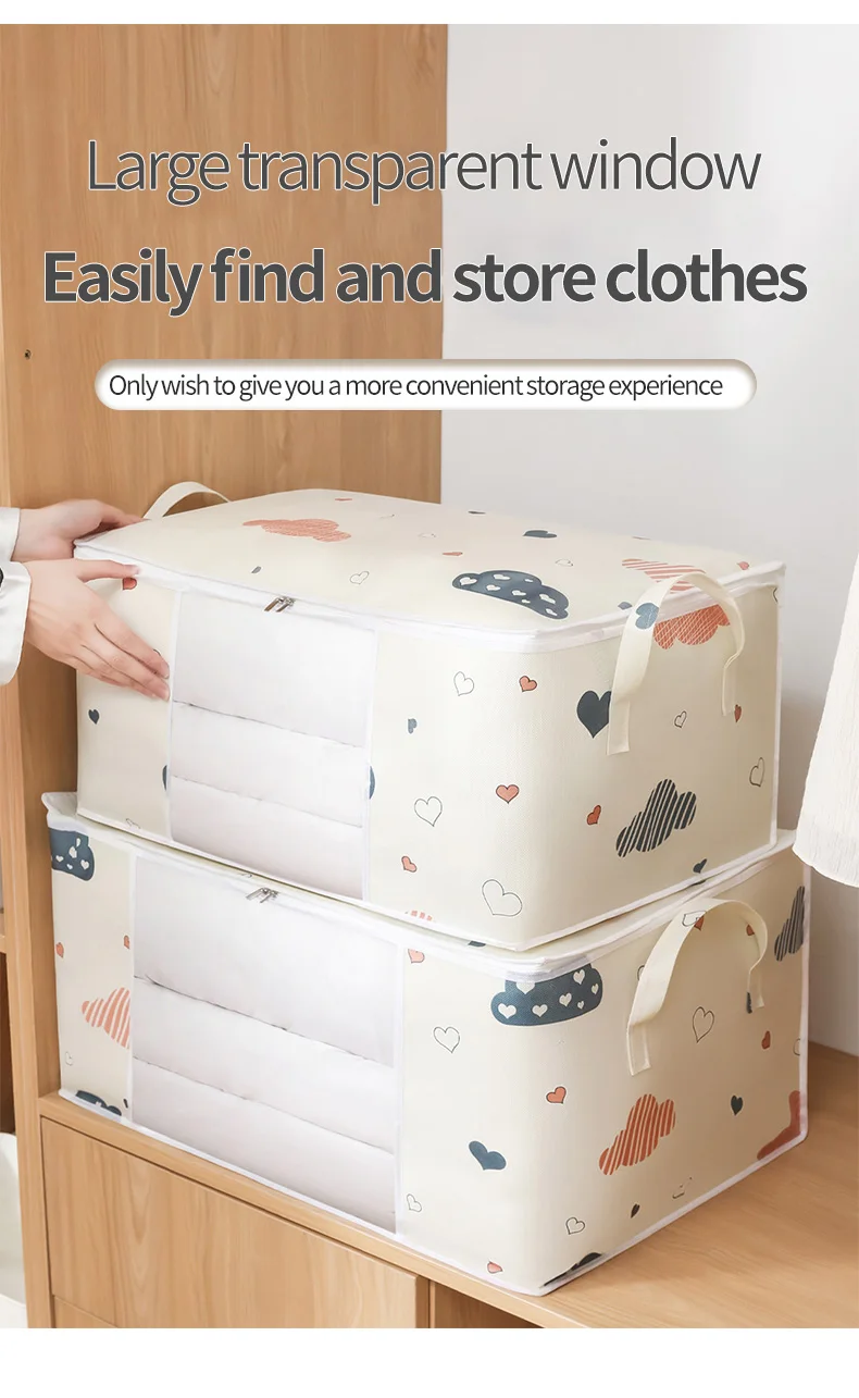 Quilt Storage Bags With Zipper Extra Large Capacity Closet Underbed
