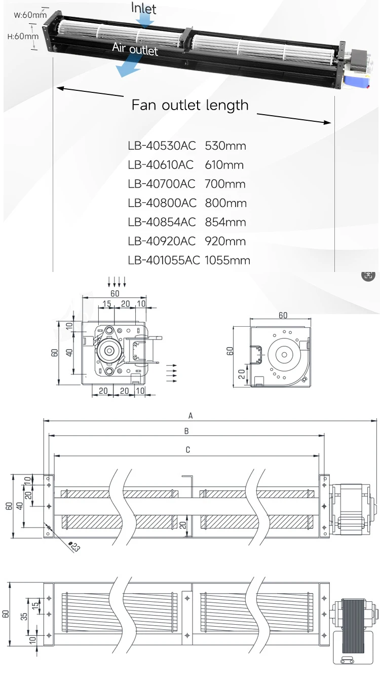 Impeller, 40mm, 220V, Aluminum - detail 18