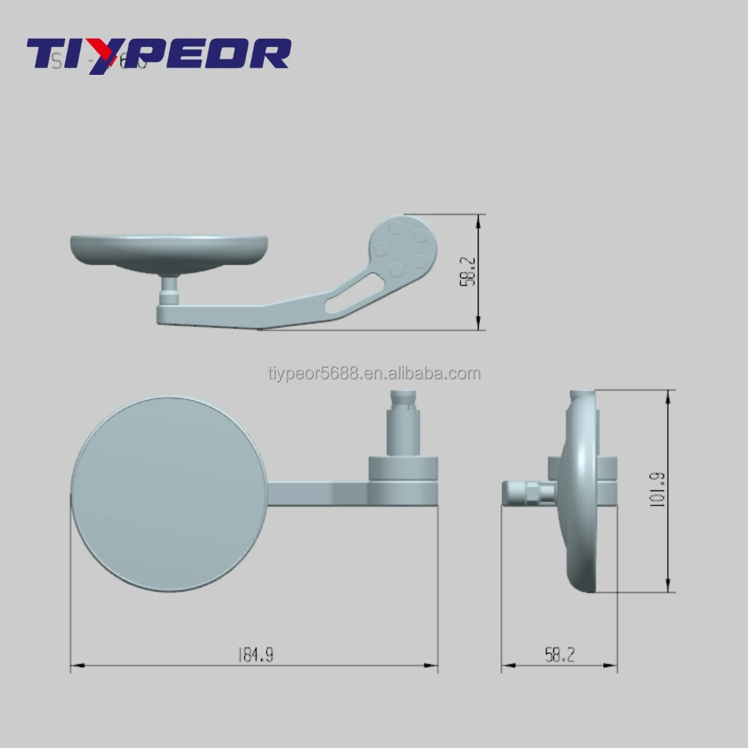 product tiypeor motorcycle vintage aluminium alloy modified motorcycle mirrors adjustable rotating side end bar rearview mirror-10