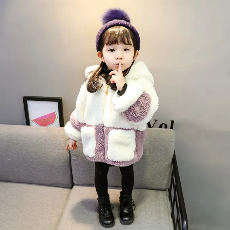 Лидер продаж; милые пальто из искусственного меха для девочек; зимнее детское теплое пальто; оптовая цена