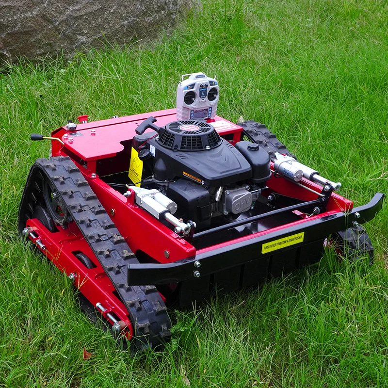 Multi-functional Self-propelled Tracked Robot Lawn Mower AWY-550L Gasoline Remote Control Garden Lawn Mower Weeding Machine