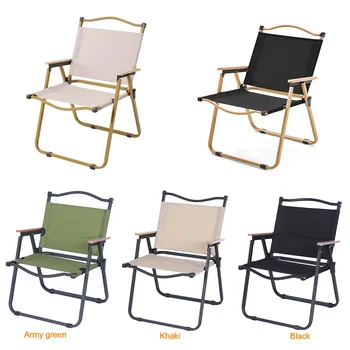 Custom Logo folding Wood Folding Camping Chair Kermit Chair Manufacturer Outdoor Picnic Hiking Furniture Camping Chair
