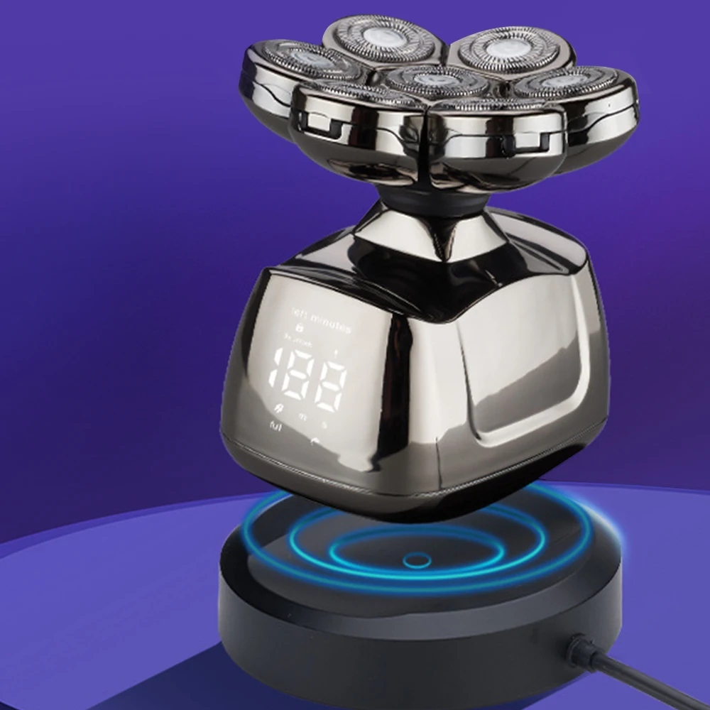 Waterproof Men's Electric Shaver with Seven-Head Razor Washable Electric Beard Knife