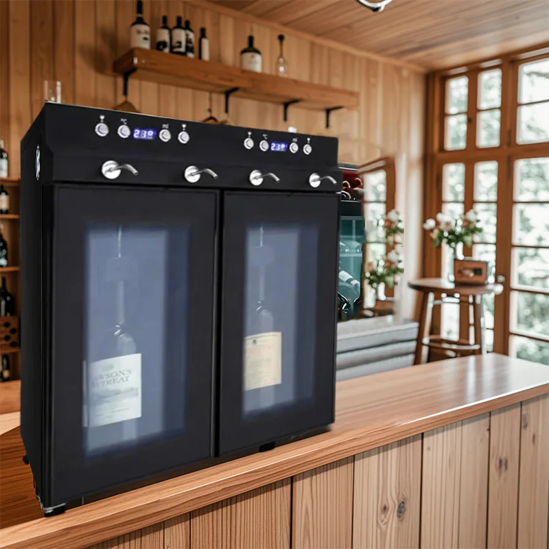 Vanace Argon Preservation LED Touch Screen Multiple Smart 4 Bottles Red Wine Dispenser
