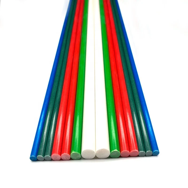 Customized 5mm 6mm 7mm 8mm Epoxy/Vinyl Resin GFRP Pultrusion Solid Fiberglass Stake for Agriculture Stake