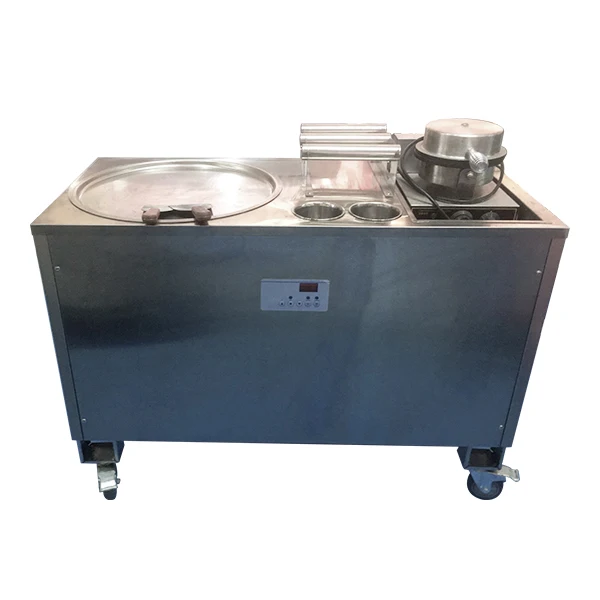 Factory Price Ice Roll Machine Thailand Style Roll Fry Ice Cream Machine With Flat Table