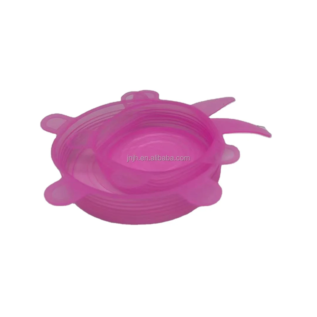 Ancoz Set 6 Coperchi Elastici In Silicone Per Ciotole - Riutilizzabili, Per Microonde E Lavastoviglie, Diametri Da 6 A 28 Cm - 3