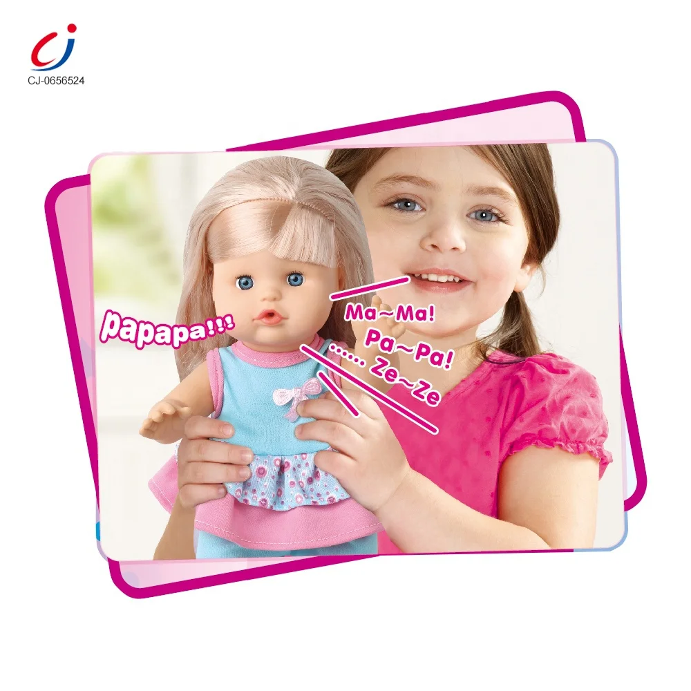 Lovely Gift Vinyl Drink Milk Pee 14 Inch Girl Toy Baby Doll with Ic