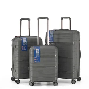 Cheap Customized PP Luggage Set Expandable Suitcase Carry on Hardside PP Material Suitcase Wholesaler With Spinner Wheels