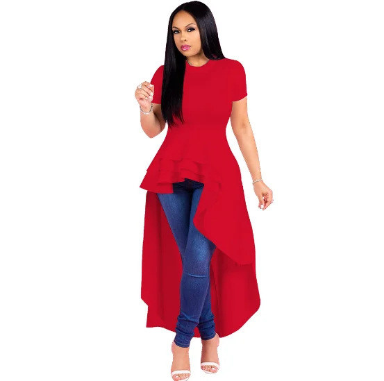 X9033 Gaun Maxi Kasual Wanita,Blus 