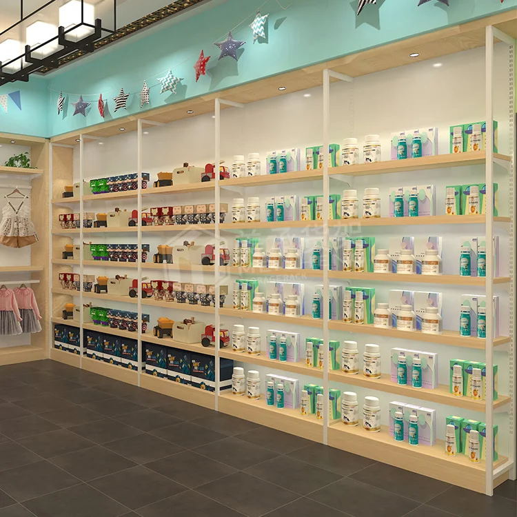 Meicheng Simple Shop Counter Design Store Counter Kids Clothing Store Interior Design With Lighting