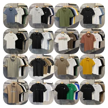2023 Factory summer new striped POLO shirt youth T-shirt lapel