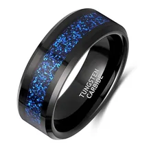 Wholesale Black Tungsten Steel Inlay Rings, Suitable for Both Men and Women to Wear