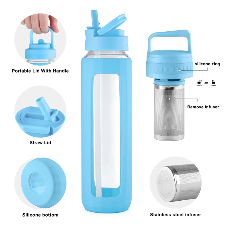 6 24oz tumblers in bulk Tumbler with Straw main image 1
