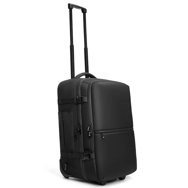 Trolley Bag With Roller Large Capacity Travel Duffel Bag Duffel Bag, Multifunctional Rolling Backpack Portable Business Backpack