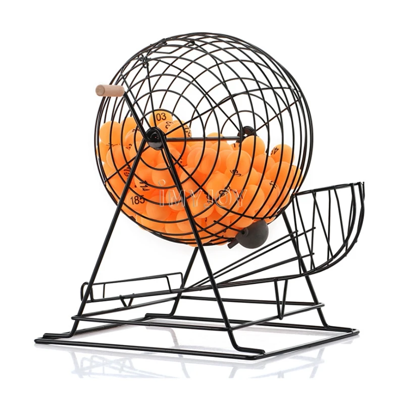 Lucky Lottery Online Draw Manual Ball Cage Set 100/200 Balls Numbered