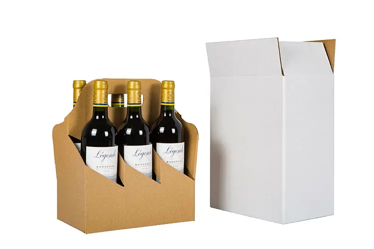 Custom Strong Corrugated Cardboard Wine Box With Dividers Buy Wine