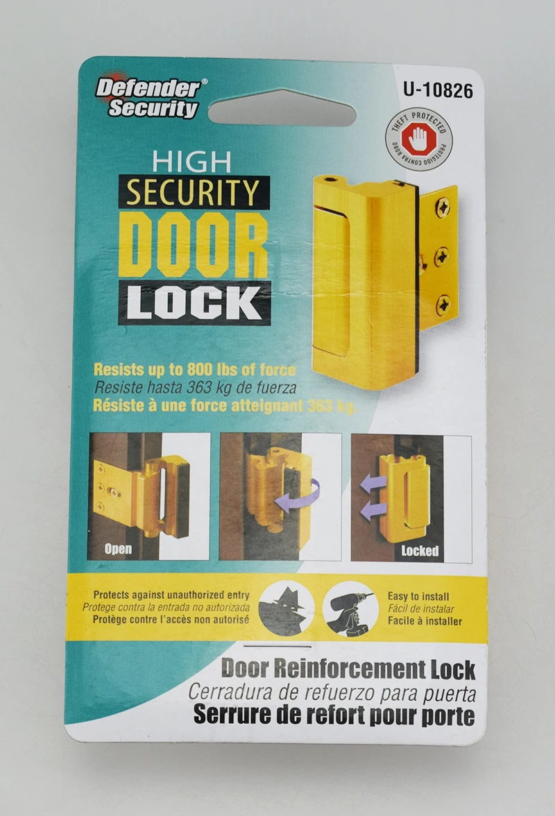 Home Security Door Lock,Child Proof Reinforcement Lock Withstand 800