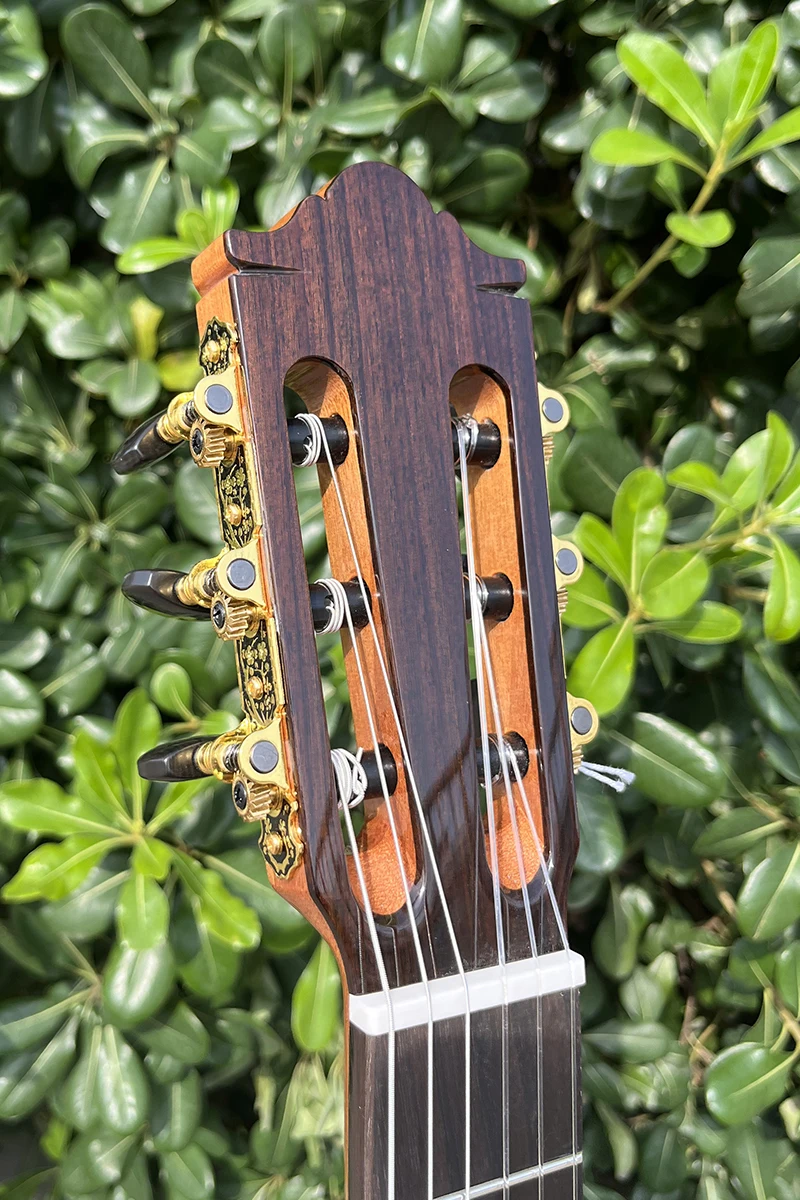 Aiersi Armrest Design Solid Cedar Top Classical Guitar Handmade Spanish ...