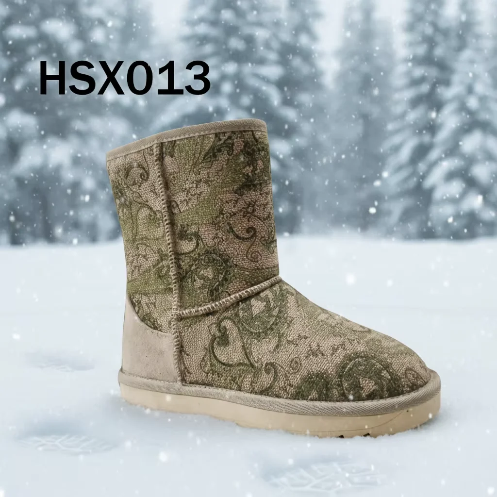 LXG,Winter Walks Landscape Painting Colors Female Shot Midi Boots Chilly Days ultra Anti-slip TPR Sole Snow Boots InKorea HSX013