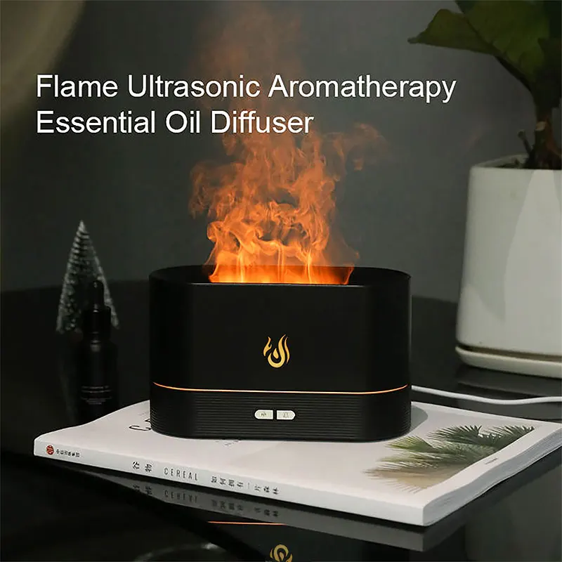 Flame Aroma Diffuser New Products Creative USB Desktop Candle Light Aroma Diffusor with Night Light Aroma Diffuser