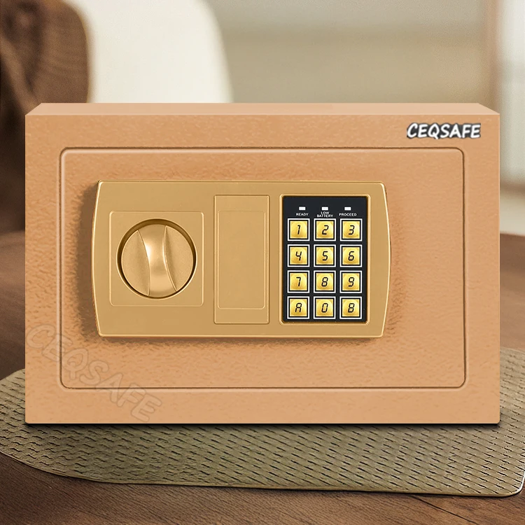 CEQSAFE High Quality Box Hotel Deposit New Lock Open Battery Dead Portable Security Steel Mini Safe Box details
