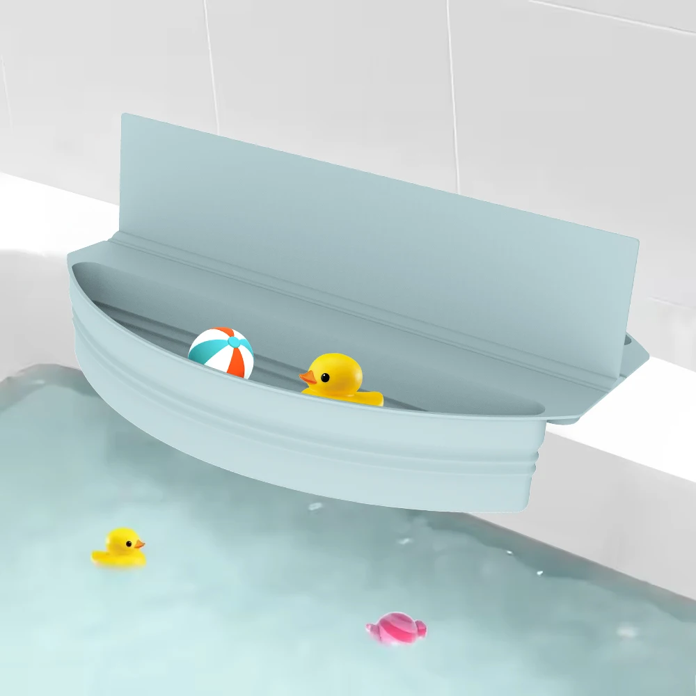 Kids Silicone Water Barrier Splash Guard for Bathtub Play Bath Tub ...