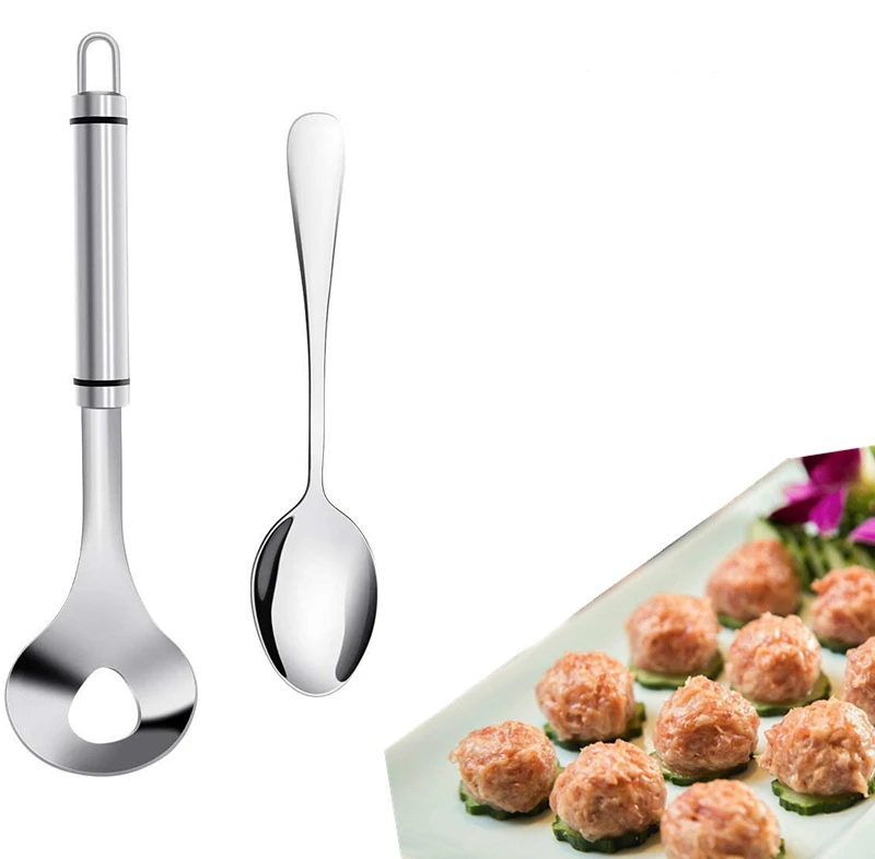 キッチン用品ミートボールメーカースプーンミートバラーステンレス鋼楕円形の漏れ穴付き Buy ミートボールメーカースプーン 肉ballerのステンレス鋼 肉baller Product On Alibaba Com