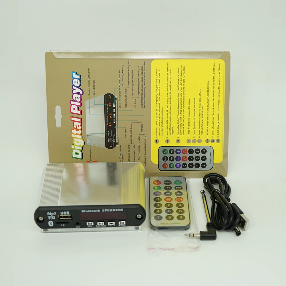 Biwwubik Scheda Amplificatore Decodificatore Audio Bluetooth 2x80W 160W Amplificatore Lettore Audio 12V Lettore MP3 DIY Modulo Radio FM per Auto TF USB