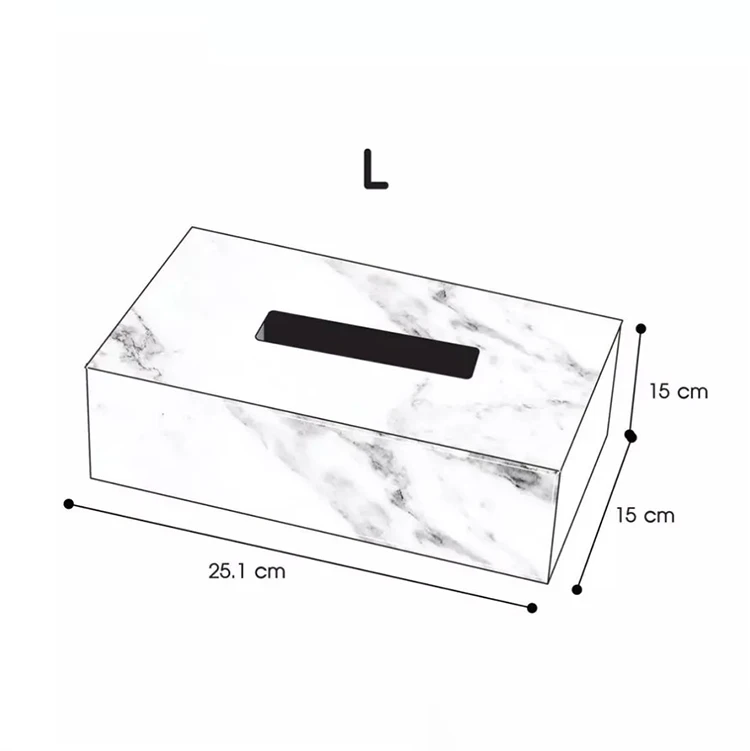 Marble Acrylic Tissue Box Holder Cover,Napkin Storage Box,Toilet Paper Holder Case Dispenser For