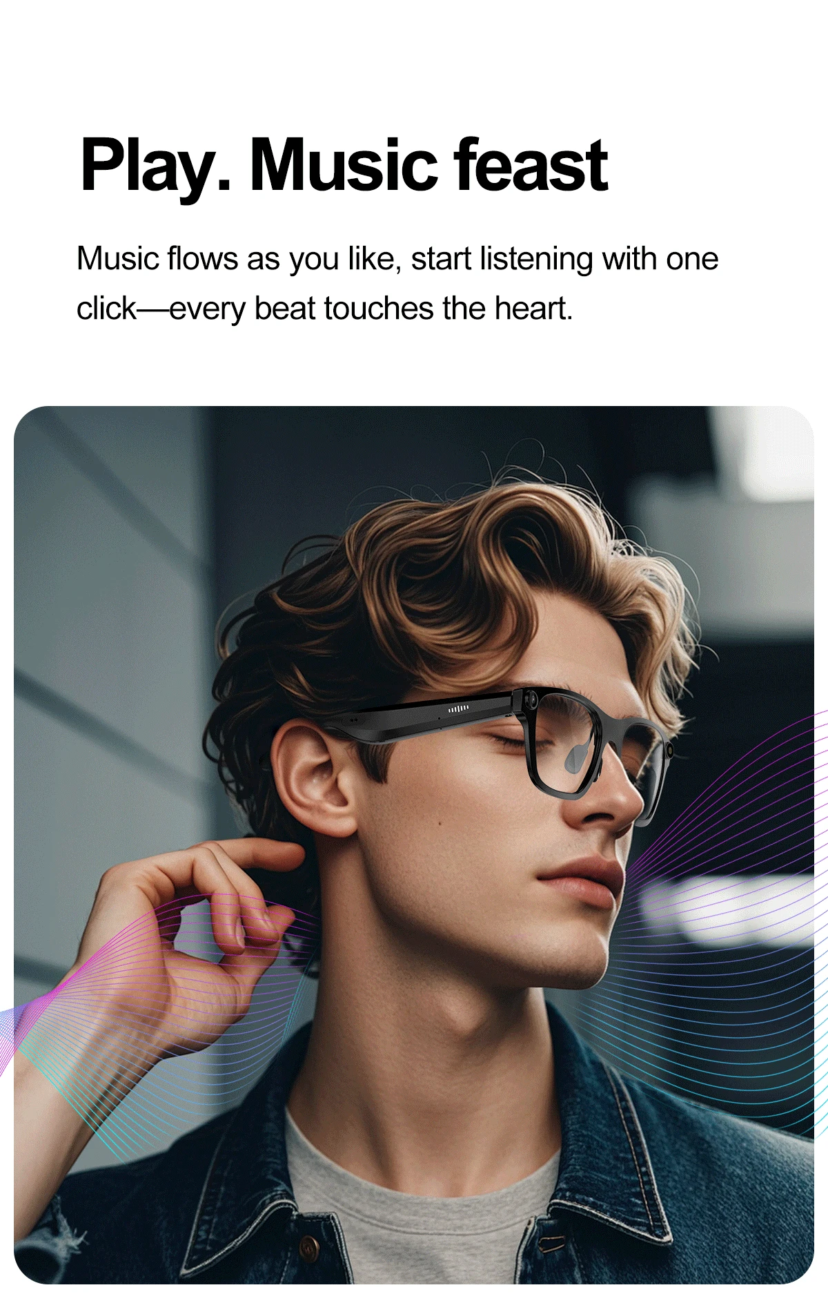 2026 S336 Al Smart Camera Glasses 2000W Pixel BT Audio Call Music Wifi Transfer Wireless Smart Wearable Headset for Men