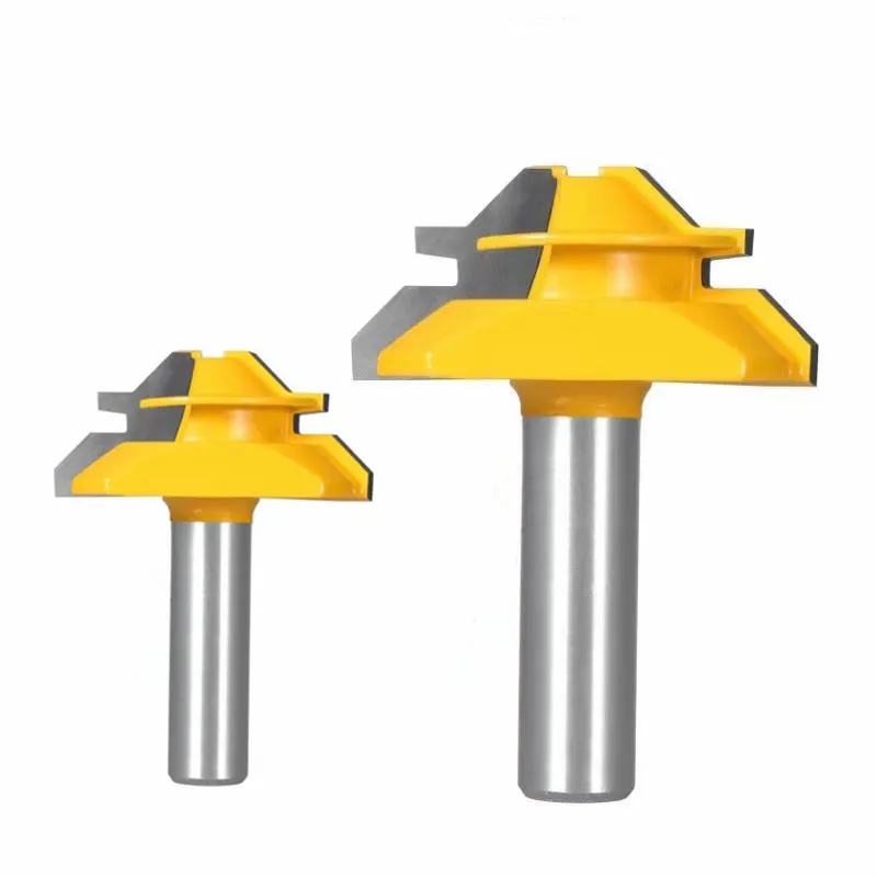 Double Mitre Router Bit 45 Degree Miter Router Bit Woodworking Milling Cutter 1/2 1/4 Trimming ...