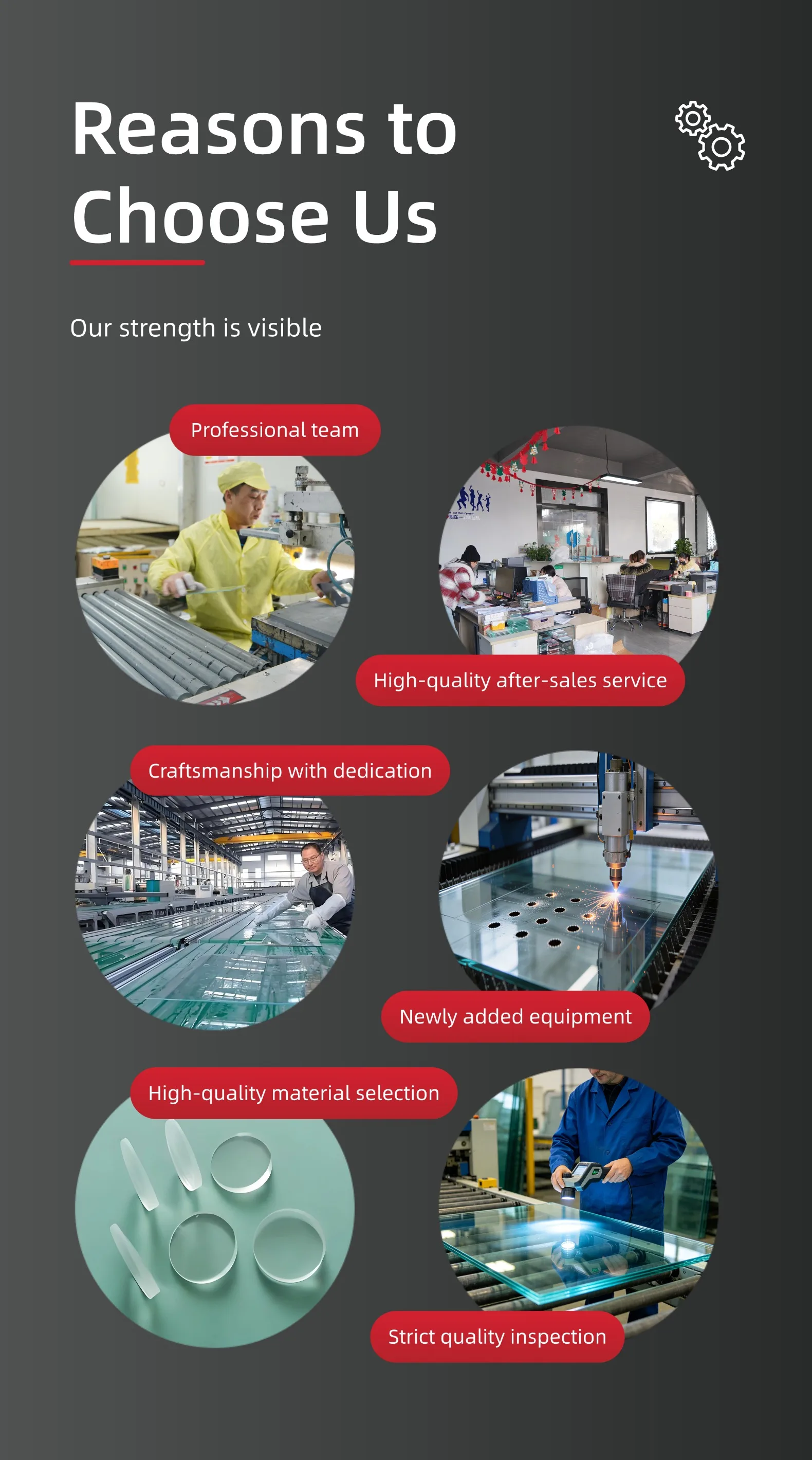 Quality control inspection station for tempered glass