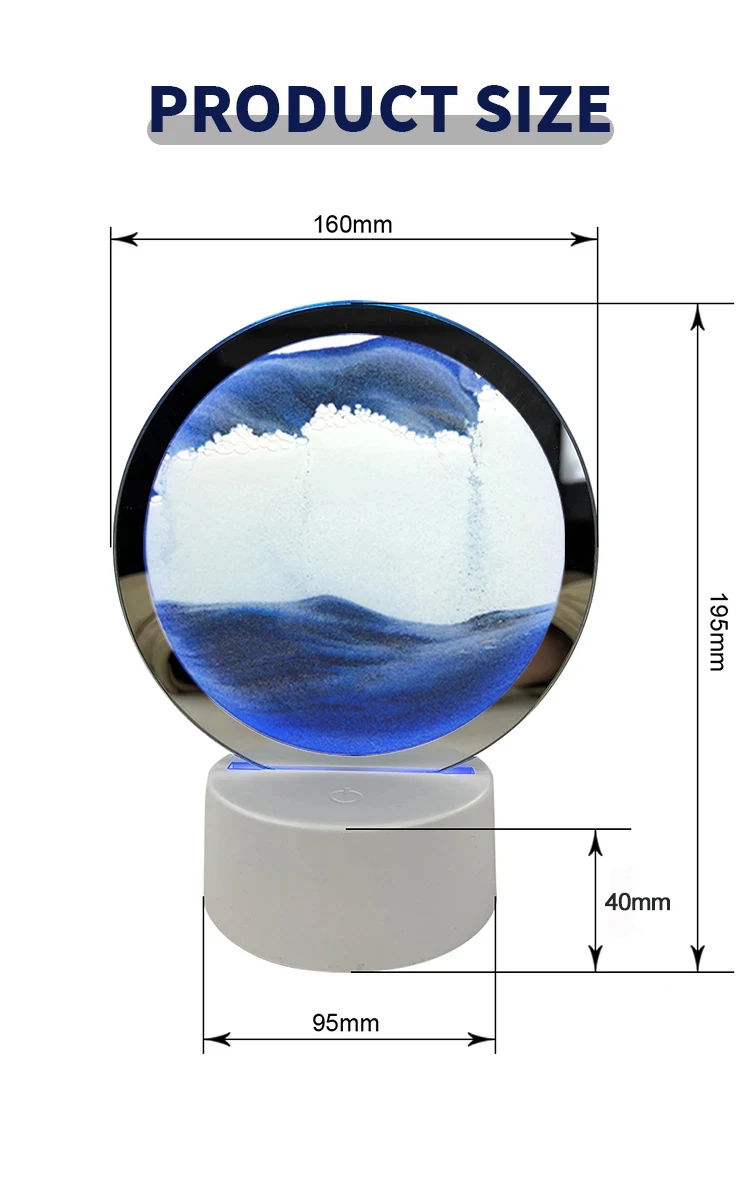 RGB Color Recycled Sand Timer Hour Glass Bottle Decor Craft