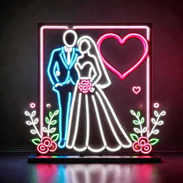 Wedding photo shoot 3d design personalized logo sign