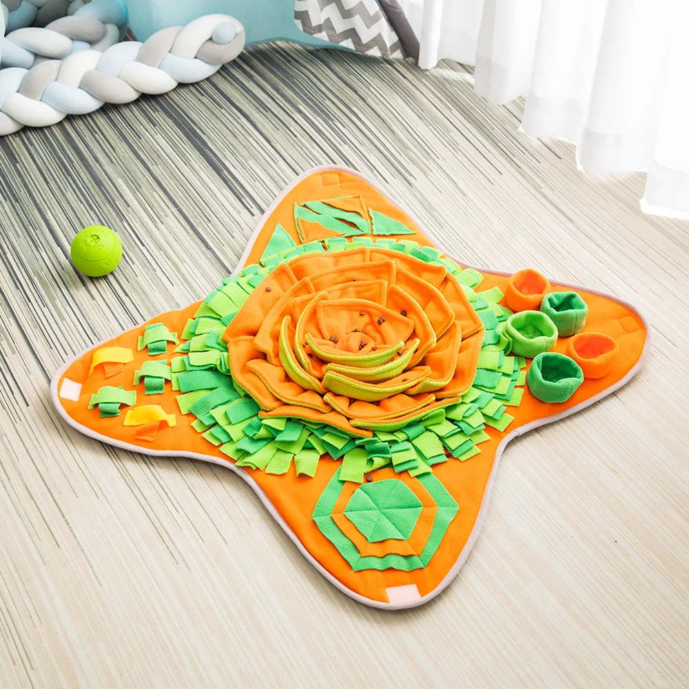 High Quality Interactive Pets Feeding Puzzle Game Toy Pad Dog Nose Work Snuffle Slow Food Smell Training Mat