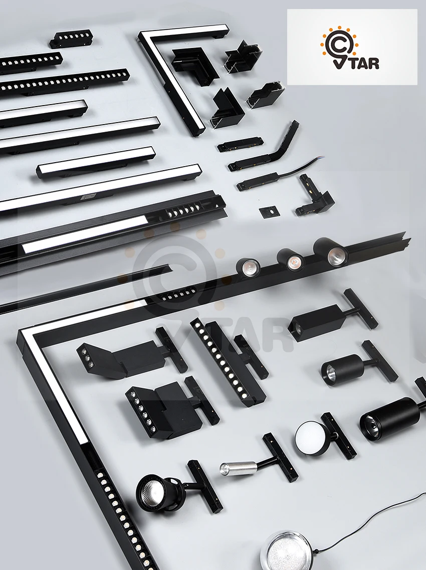 Светодиодный Трековый светильник, линейная направляющая, Cob, с регулируемой яркостью, 48 В, встроенный светильник, магнитный Трековый светильник, система освещения