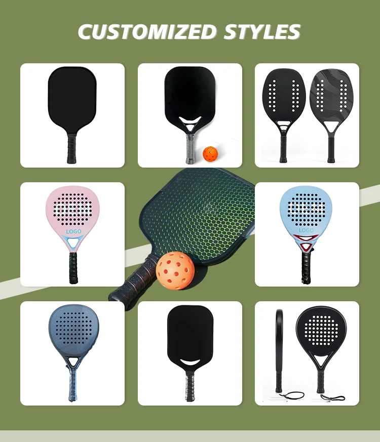 Wholesale Custom Pickleball Paddle Set T700 Thermoformed Glass Carbon