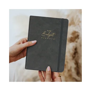 Exclusive Personal Finance Organizer Pu Leather Journal Hard Cover Yearly Bill tracker Save Money Budget Planner with Sticker