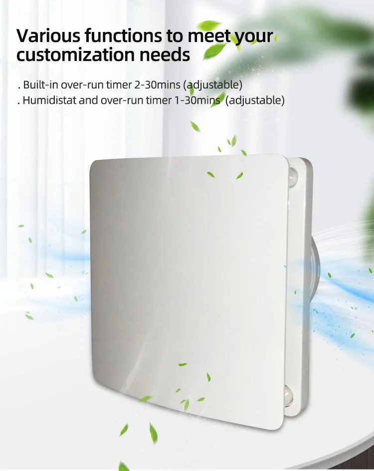 Low-noise Bathroom Exhaust Fan, SEICOI, ABS, 100mm/4", IPX4 - detail 14