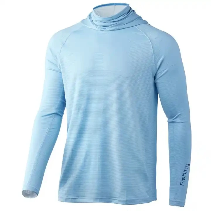 Wholesale Custom Anti-uv Performance Mens Long Sleeve Upf 50 Hooded ...