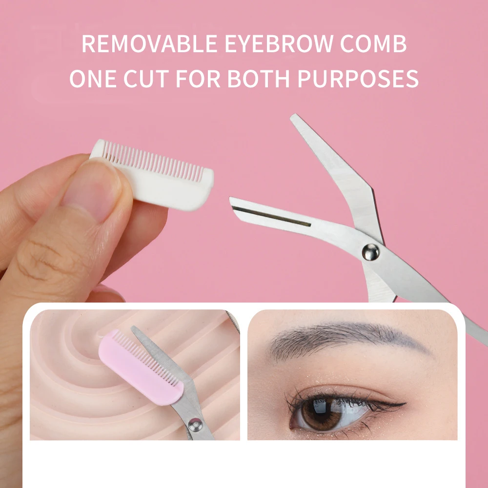 Высокое качество лезвия из нержавеющей стали бритвы бровей ножницы с гребнем Триммер Бритвы Набор