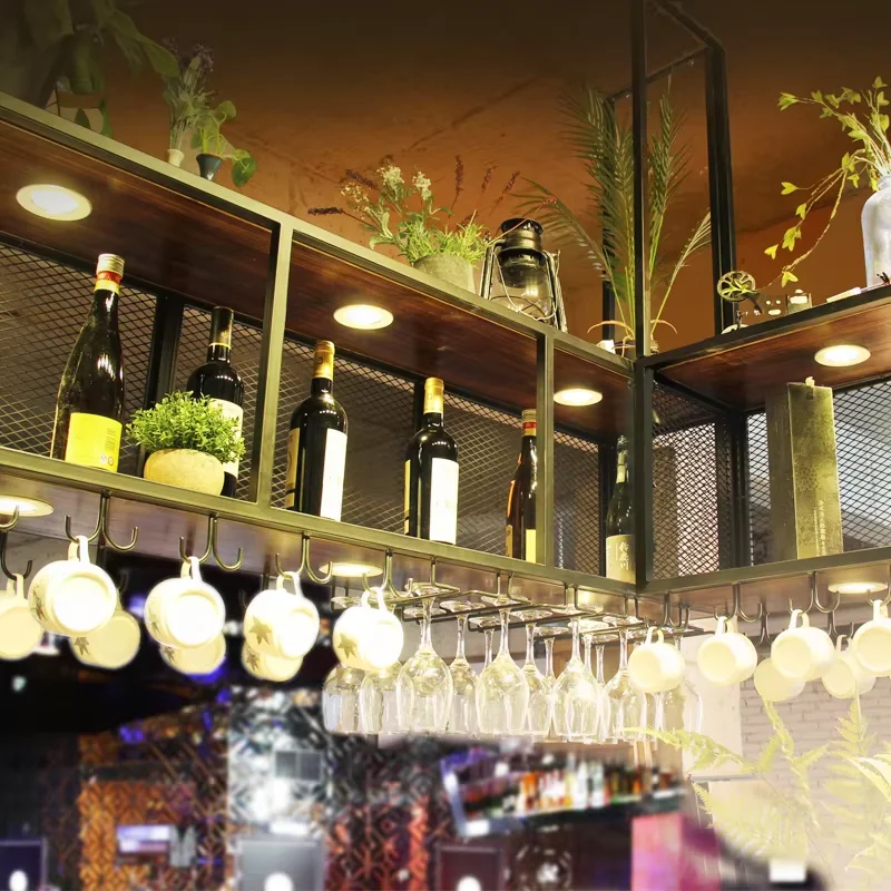 Customized Metal Wine Rack: Wall Mounted Storage for Bars, Restaurants ...