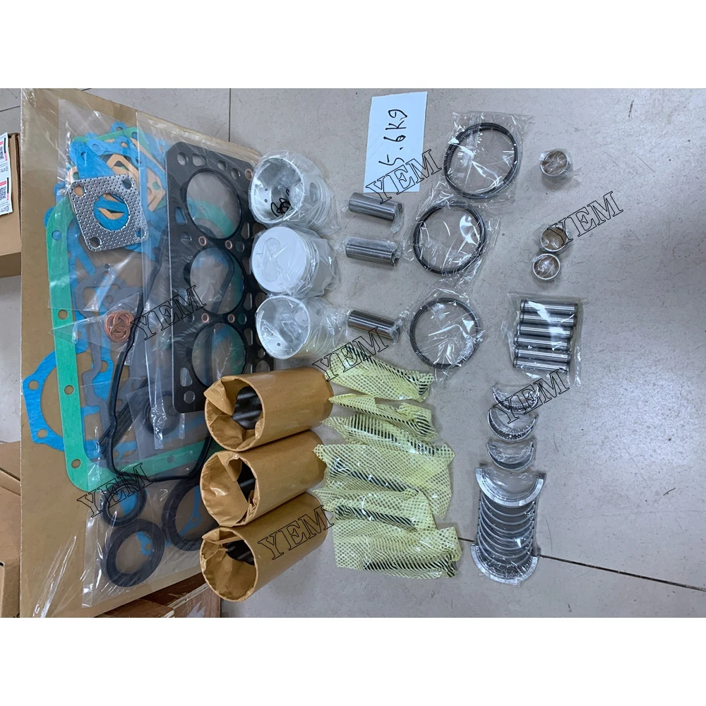 Taiwan Factory High Quality Overhaul Repair Kit With Bearings Piston Rings Full Gasket Set Valve Liner Kit For Mitsubishi K3E